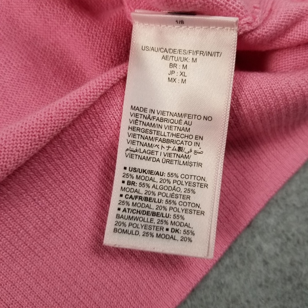 Amazon Essentials Cardigan Sweater Womens Medium M Pink Button Up Crew Neck Knit - Picture 4 of 10